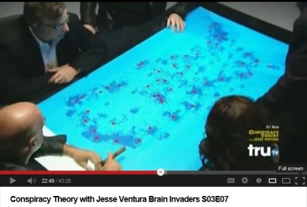 Map of targeted individuals with GWEN tower overlay, from 2012 TruTV Video: Brain Invaders.